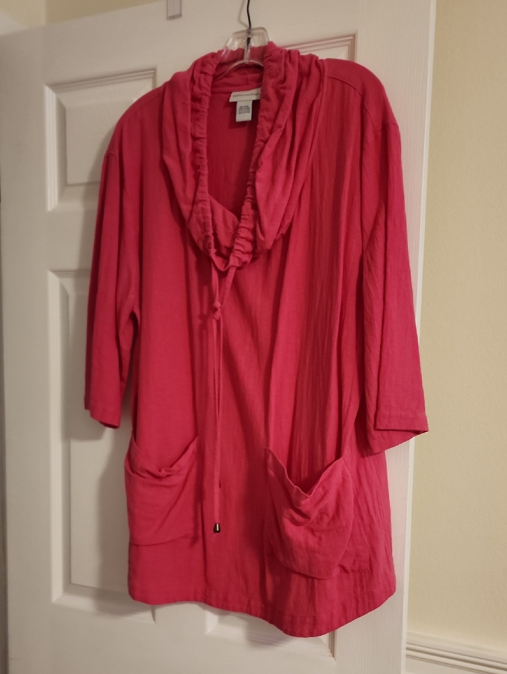 Soft Surroundings Hot Pink Cotton Gauze Tunic Top